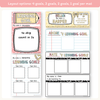 Student Goals Desk Mat - Pastel Composition Notebook Classroom Decor - Miss Jacobs Little Learners