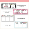 Student Goals Desk Mat - Pastel Composition Notebook Classroom Decor - Miss Jacobs Little Learners