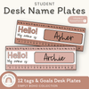 STUDENT NAME & GOALS PLATES | SIMPLE BOHO | EDITABLE - Miss Jacobs Little Learners