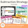 Subtraction Strategies Posters - Cutesy Classroom Decor - Miss Jacobs Little Learners