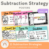Subtraction Strategies Posters - Cutesy Classroom Decor - Miss Jacobs Little Learners