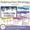 Subtraction Strategies Posters - Dreamy Space Theme Classroom Decor - Miss Jacobs Little Learners