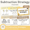 Subtraction Strategies Posters - Happy Hive Math Decor - Miss Jacobs Little Learners