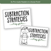 Subtraction Strategies Posters - Modern Botanical Theme - Miss Jacobs Little Learners