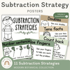 Subtraction Strategies Posters - Modern Botanical Theme - Miss Jacobs Little Learners