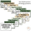 Subtraction Strategies Posters - Modern Botanical Theme - Miss Jacobs Little Learners