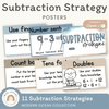 Subtraction Strategies Posters - Modern Ocean Classroom Decor - Miss Jacobs Little Learners