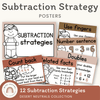 Subtraction Strategy Posters | DESERT NEUTRALS | Boho Vibes Classroom Decor - Miss Jacobs Little Learners
