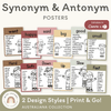 Synonym and Antonym Posters - Australiana English Decor - Miss Jacobs Little Learners