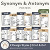 Synonym and Antonym Posters - Boho Plants English Decor - Miss Jacobs Little Learners