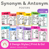 Synonym and Antonym Posters - Bright English Decor - Miss Jacobs Little Learners