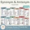 Synonym and Antonym Posters - Cute Sea Life English Decor - Miss Jacobs Little Learners