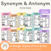 Synonym and Antonym Posters - Cutesy Composition English Decor - Miss Jacobs Little Learners