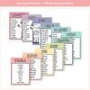 Synonym and Antonym Posters - Cutesy Pastel English Decor - Miss Jacobs Little Learners