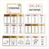 Synonym and Antonym Posters - Daisy Gingham Neutrals English Decor - Miss Jacobs Little Learners
