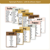 Synonym and Antonym Posters - Daisy Gingham Neutrals English Decor - Miss Jacobs Little Learners