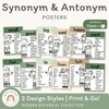 Synonym and Antonym Posters - Modern Botanical English Decor - Miss Jacobs Little Learners