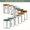 Synonym and Antonym Posters - Modern Jungle Earthy English Decor - Miss Jacobs Little Learners
