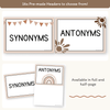 Synonym and Antonym Posters - Neutrals English Decor - Miss Jacobs Little Learners