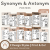 Synonym and Antonym Posters - Neutrals English Decor - Miss Jacobs Little Learners