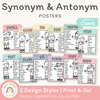Synonym and Antonym Posters - Pastel Composition Notebook English Decor - Miss Jacobs Little Learners