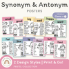 Synonym and Antonym Posters - Pastel English Decor - Miss Jacobs Little Learners