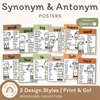 Synonym and Antonym Posters - Woodland English Decor - Miss Jacobs Little Learners