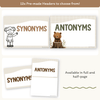 Synonym and Antonym Posters - Woodland English Decor - Miss Jacobs Little Learners