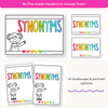 Synonym Posters - Bright Theme - Miss Jacobs Little Learners