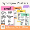 Synonym Posters - Cutesy Classroom Decor - Miss Jacobs Little Learners