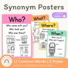 Synonym Posters - Cutesy Classroom Decor - Miss Jacobs Little Learners