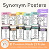 Synonym Posters - Cutesy Composition Notebook English Decor - Miss Jacobs Little Learners