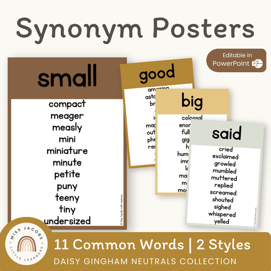 Synonym Posters - Daisy Gingham Neutrals Decor