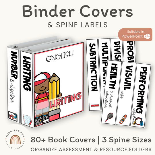 Teacher Binder Covers and Spines