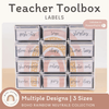Teacher Toolbox Labels - Boho Rainbow Neutrals Decor - Miss Jacobs Little Learners