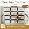 Teacher Toolbox Labels - Daisy Gingham Neutrals Decor - Miss Jacobs Little Learners