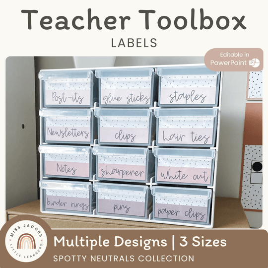 TEACHER TOOLBOX LABELS | SPOTTY NEUTRALS