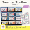 Teacher Toolbox Labels | Tropical Decor - Miss Jacobs Little Learners