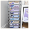 Teacher Trolley Labels for Rolling Cart - Dreamy Space Classroom Decor - Miss Jacobs Little Learners