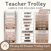 TEACHER TROLLEY LABELS | OMBRE NEUTRALS | EDITABLE - Miss Jacobs Little Learners