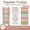 Teacher Trolley Labels | SIMPLE BOHO | EDITABLE - Miss Jacobs Little Learners