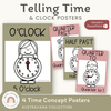 Telling Time and Clock Posters - Australiana Decor - Miss Jacobs Little Learners
