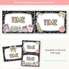 Telling Time and Clock Posters - Cutesy Pastel Math Decor - Miss Jacobs Little Learners