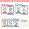 Telling Time and Clock Posters - Cutesy Pastel Math Decor - Miss Jacobs Little Learners