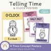 Telling Time and Clock Posters - Dreamy Space Theme Classroom Decor - Miss Jacobs Little Learners