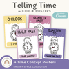 Telling Time and Clock Posters - Dreamy Space Theme Classroom Decor - Miss Jacobs Little Learners
