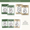 Telling Time and Clock Posters - Modern Botanical Theme - Miss Jacobs Little Learners