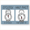 Telling Time and Clock Posters - Modern Ocean Classroom Decor - Miss Jacobs Little Learners