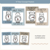 Telling Time and Clock Posters - Modern Ocean Classroom Decor - Miss Jacobs Little Learners