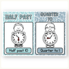 Telling Time and Clock Posters - Pastel Composition Notebook Math Decor - Miss Jacobs Little Learners